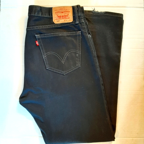 Levi's Other - Levi's 505 Black Straight Fit Jeans Size 36 X 30